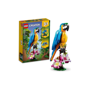 LEGO Creator 3 in 1 Exotic Parrot Building Toy Set, Transforms to 3 Different Animal Figures