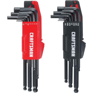 CRAFTSMAN Hex Key Allen Wrench Set with Ball-End, SAE/MM, 20 Piece (CMHT26020)