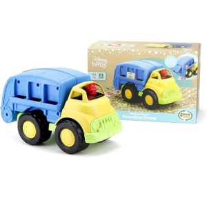 Green Toys Disney Baby Exclusive Mickey Mouse Recycling Truck, Blue - Pretend Play, Motor Skills, Kids Toy Vehicle