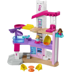 Fisher-Price Little People Barbie Toddler Playset Little DreamHouse with Music & Lights plus Figures & Accessories for Ages 18+ Months