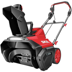 SKIL PWR CORE 40 Brushless 40V 20 in. Single Stage Snow Blower Kit, 30'ft Throwing Distance, Includes 6.0Ah Battery and Charger- SB2001C-10 red