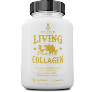 Ancestral Supplements Grass Fed Beef Living Collagen Nutritional Powder Supplement, 3000mg, Promotes