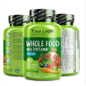Food Multivitamin Tablets for Men Health Supplement 120 Vegan Capsules