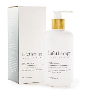 Lifetherapy Hydrating Lotion For Hand & Body | Non Greasy Lightweight Lotion Made with Shea Butter (Grounded)