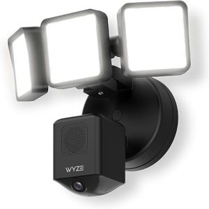 WYZE Floodlight Camera Pro, 3000-Lumen LEDs, 180° Wide View, 2K HD Outdoor Security Camera, Motion Detection, 105dB Siren, Cloud & Local Storage, Color Night Vision, for Home Surveillance, Wired