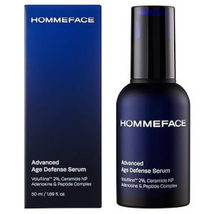 Advanced Age Defense Anti-Aging Serum for Men with Volufiline 2%, Ceramide, Collagen, Hyaluronic Acid & Peptides, 1.69 Fl.Oz.
