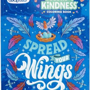 Crayola Colors of Kindness Adult Coloring Book (40pgs), Adult Coloring Pages, Stress Relief Activity, Gift for Teens & Adults, 9+