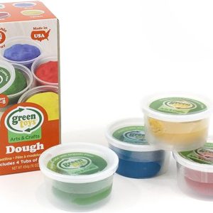 Green Toys Dough, Assorted 4-Pack - Multi-Color Creative Arts & Crafts Activity Kids Toy Set. No BPA, phthalates, PVC. Organic Dough, Made in The USA.