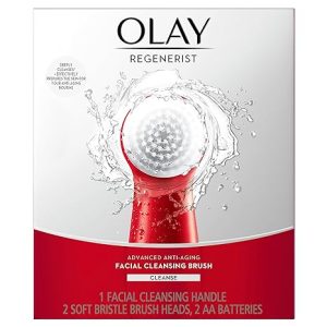 Olay Facial Cleansing Brush, Face Exfoliator with 2 Brush Heads
