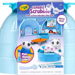 Scribble Scrubbie Pets Arctic Igloo, Color Change Pets & Storage Case, Gift for Girls & Boys