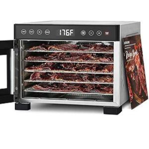 COSORI Food Dehydrator for Jerky, 176°F Temperature Control, 5 Stainless Steel Trays Dryer Machine, 4 Presets, 48H Timer, for Dog Treats, Meat, Fruit, Veggies, Snacks, Recipe Book Included
