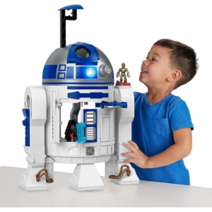 Fisher-Price Imaginext STAR WARS Toy R2-D2 (17.5 in Tall) with Lights Sounds & C-3P0 Metal Character Key for Kids Ages 3+ Years