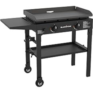 Blackstone Flat Top Gas Grill Griddle 2 Burner Propane Fuelled Rear Grease Management System, 1517, Outdoor Griddle Station for Camping, 28 inch