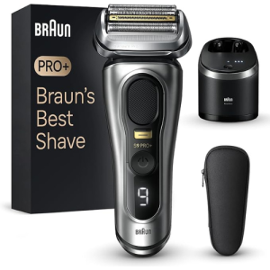 Braun Series 9 PRO+ Electric Razor for Men, 5 Pro Shave Elements & Precision Long Hair Trimmer, 6in1 SmartCare Center, Wet & Dry Electric Razor for Smooth Skin with 60min Battery Runtime, 9567cc