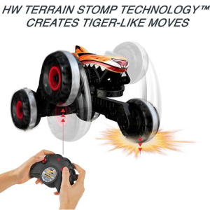 Hot Wheels RC Toy, Remote-Control Monster Trucks Unstoppable Tiger Shark in 1:15 Scale with Terrain Action Tires