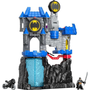 Fisher-Price Imaginext DC Super Friends Batman Toy, Wayne Manor Batcave Playset with Figure Batcyle & Accessories for Ages 3+