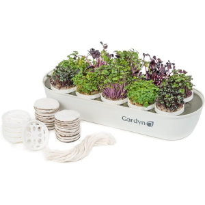 Gardyn Complete Microgreens Growing Kit (Fits on All Gardyn Hydroponics Growing System Indoor Garden Base) includes Gardyn Nursery, 20 Seed Pads, Bamboo Wicks and 10 Reusable Grow Plates