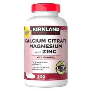 Kirkland Signature Calcium Citrate Magnesium and Zinc, 500 Tablets